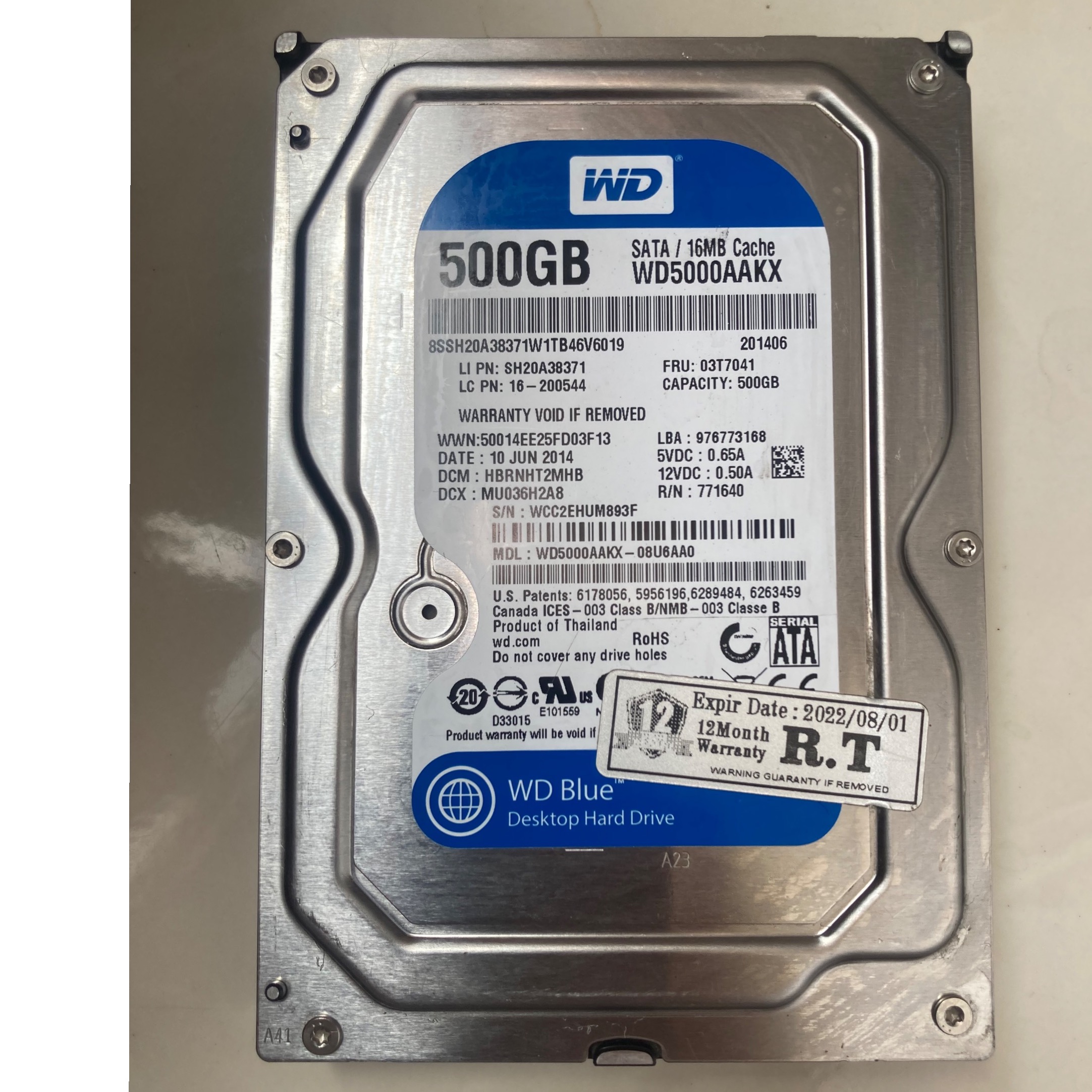 هارد اینترنال WD وسترن دیجیتال 500 گیگابایت