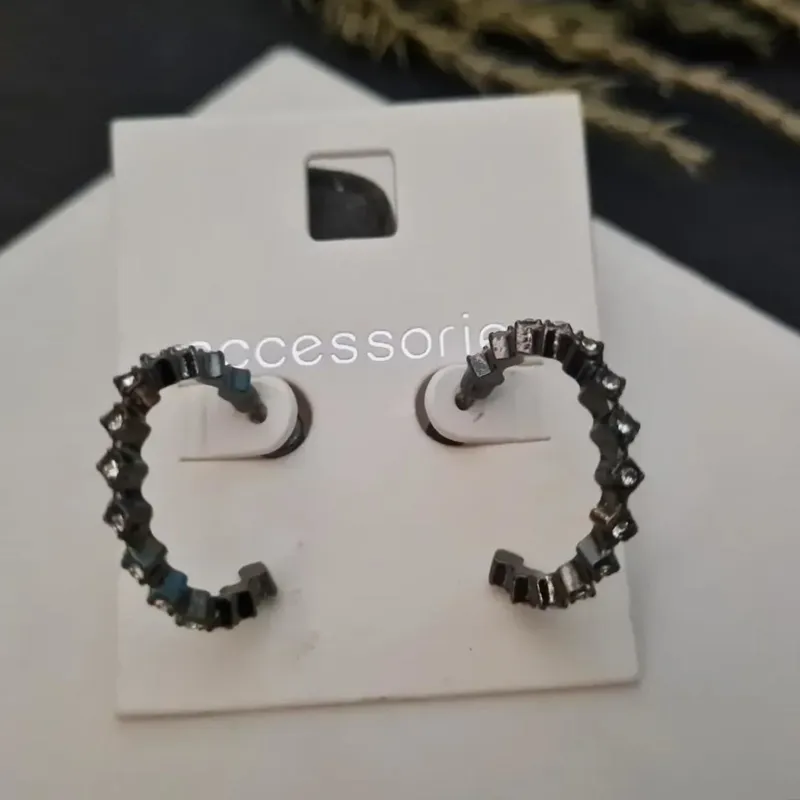 گوشواره حلقه ای مشکی
