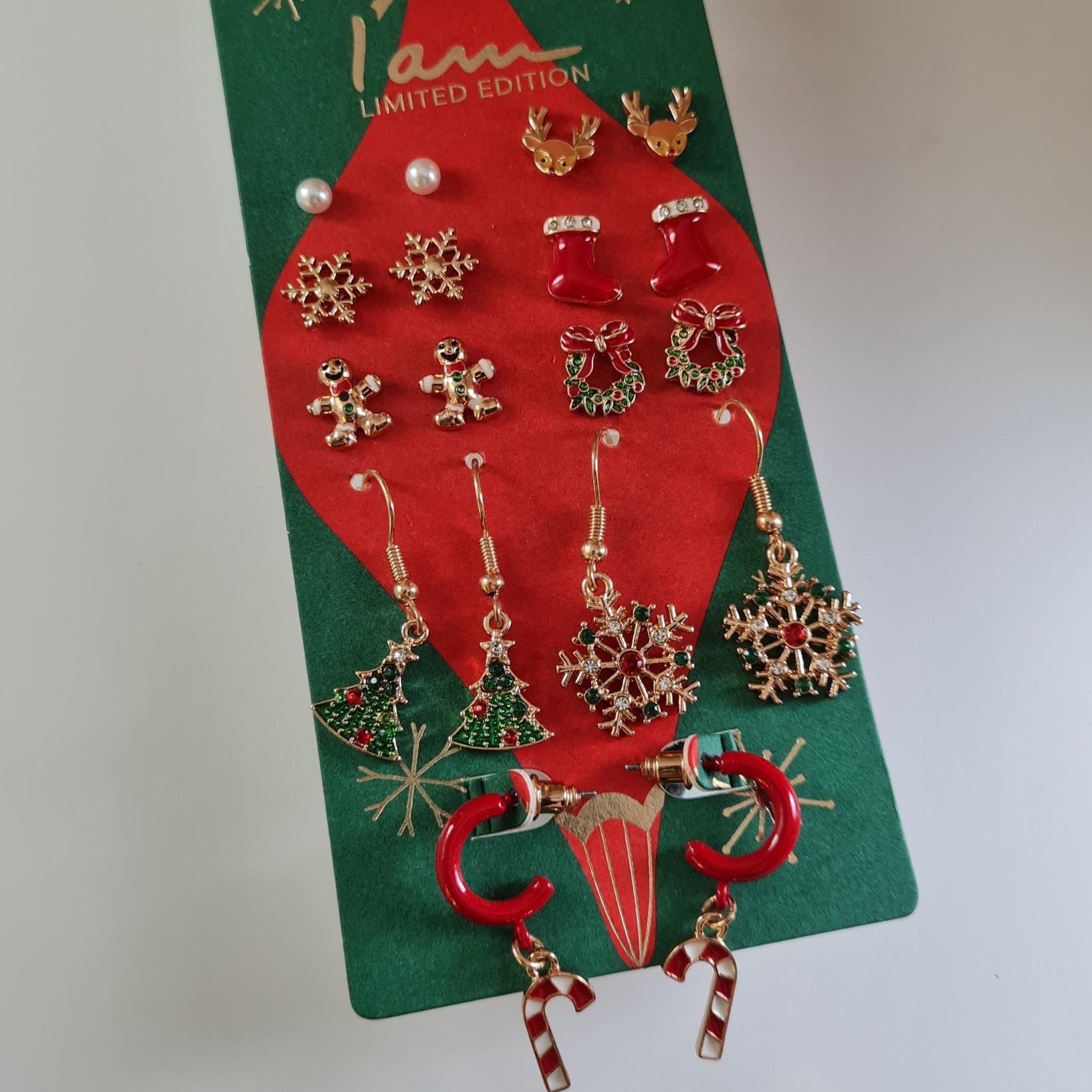 پک گوشواره کریسمسی 9جفت