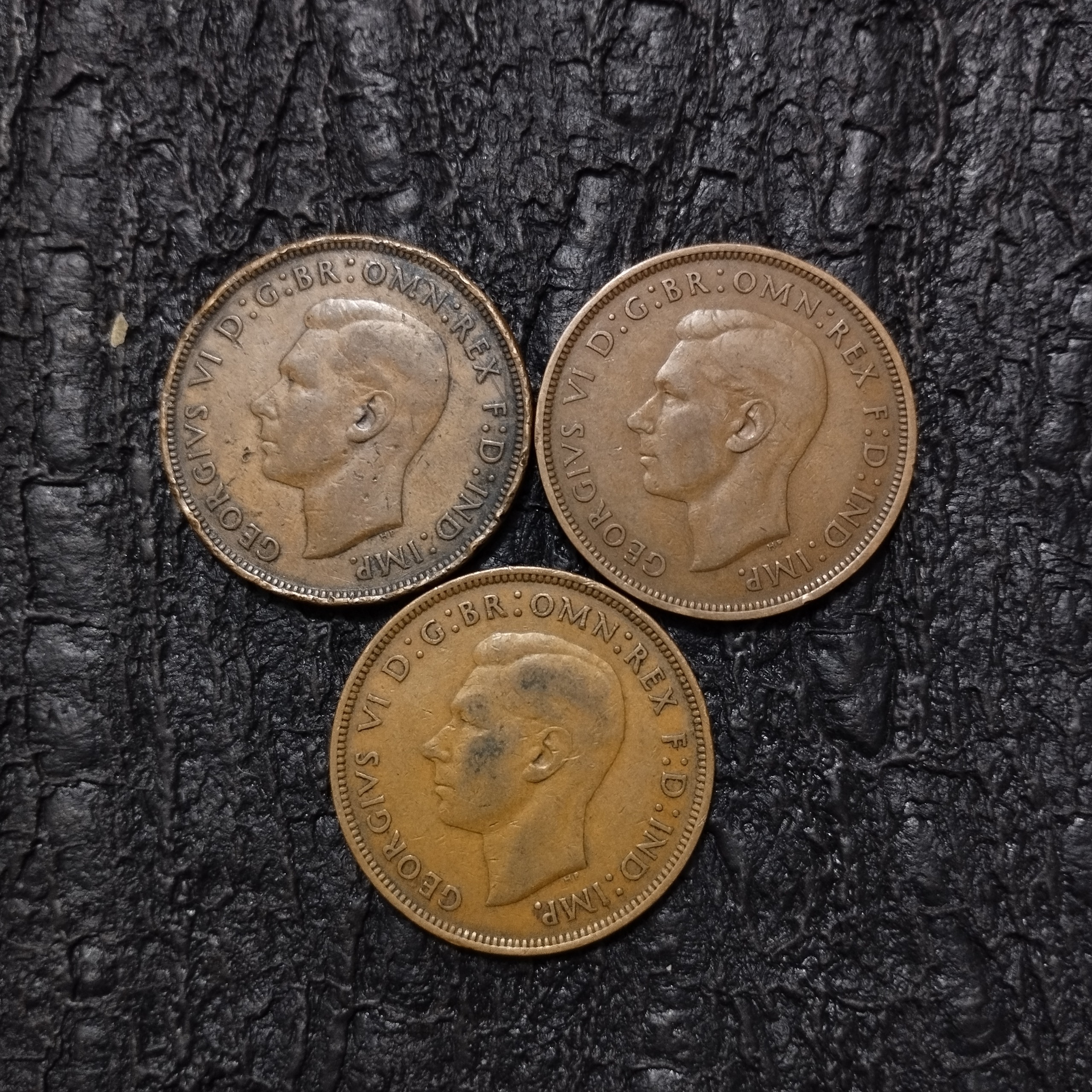 3 عدد یک پنی شاه جرج ششم