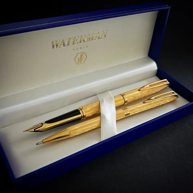 Waterman طلا جفت خودکار خودنویس فرانسوی واترمن