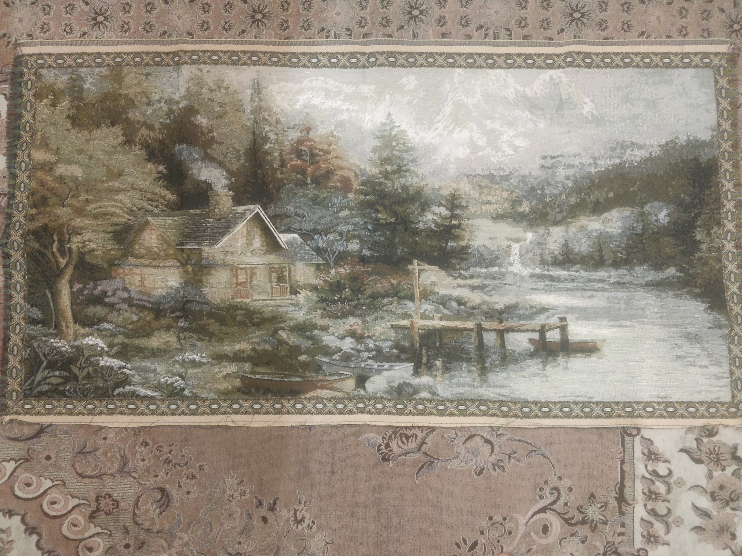 پارچه ترمه طرح منظره جنس اعلا