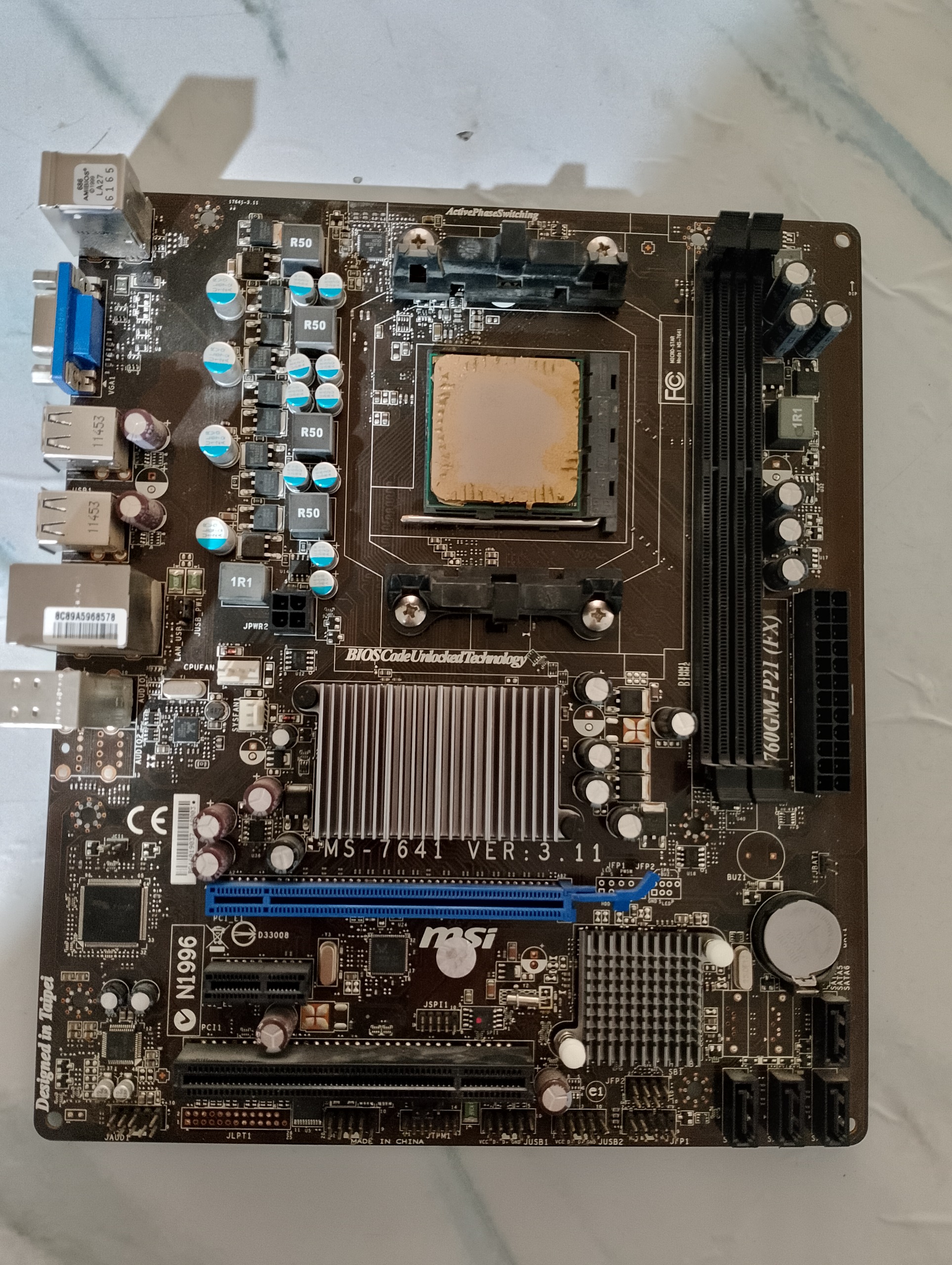 مادربرد DDR3  Msi am3