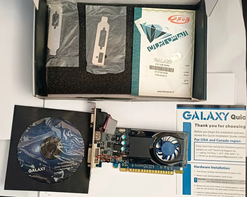 کارت گرافیک 1گیگ مدل GALAXY GT210