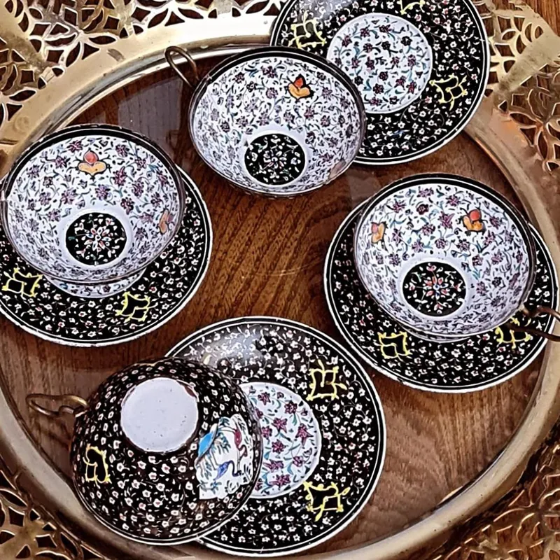 فنجان نلبکی میناکاری