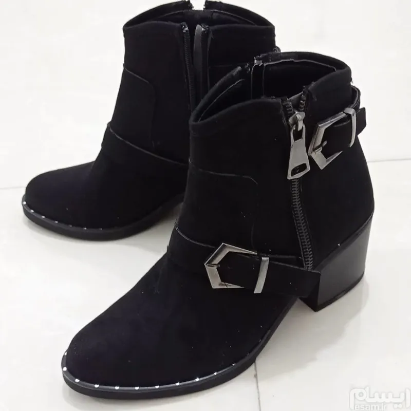 نیم بوت مخمل زنانه وارداتی ترکیه