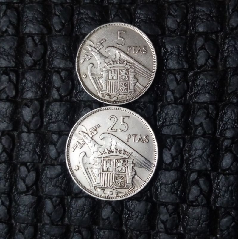 2سکه 25-5 پتاس اسپانیا 1957