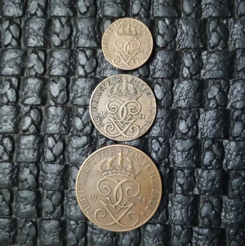 3سکه 5-2-1 اوره سوئد 1935-1931
