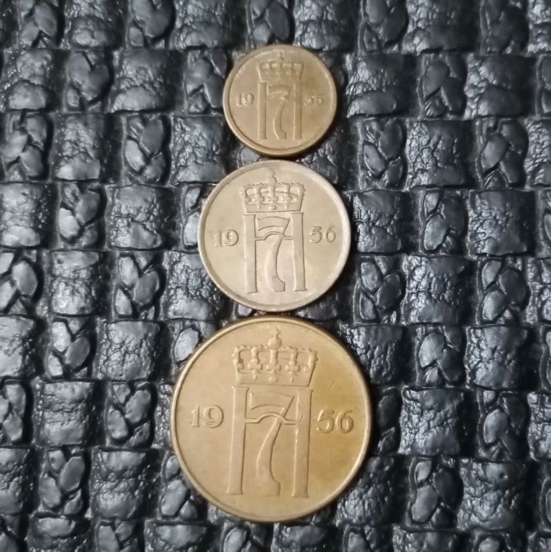 3سکه 5-2-1 اوره نروژ 1956-1955