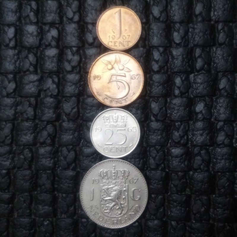 4سکه متفاوت هلند 1967_1965