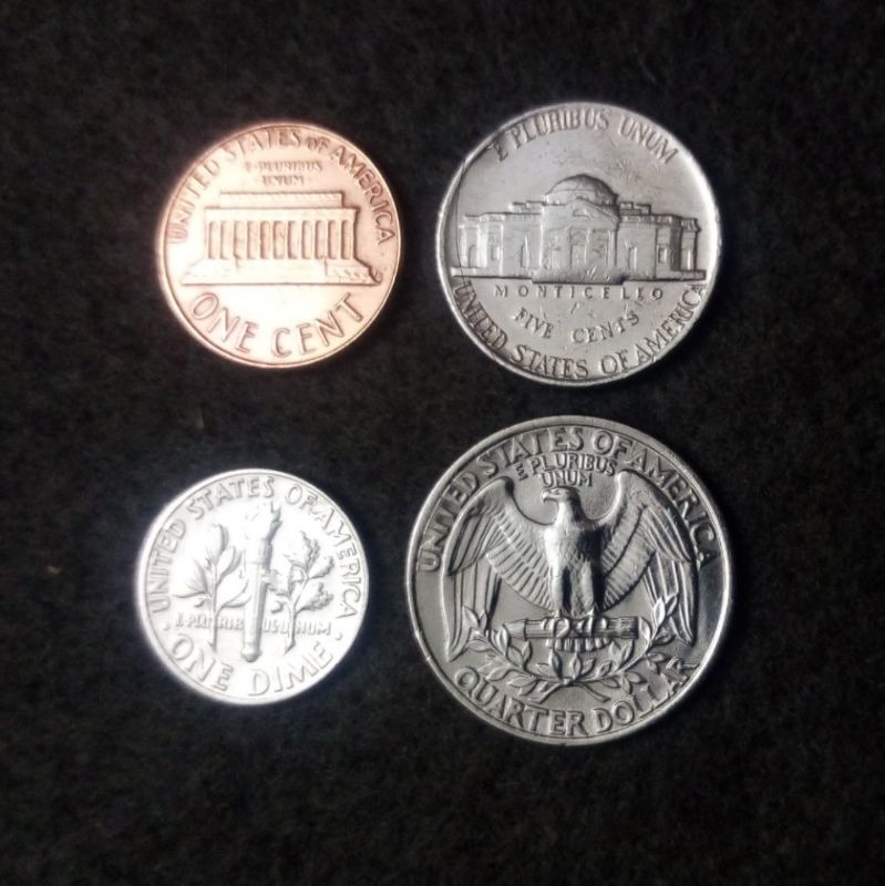 4سکه 25-10-5-1 سنت آمریکا 1977