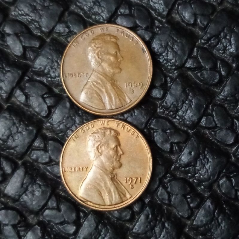 2سکه 1سنت آمریکا S 1971-1969