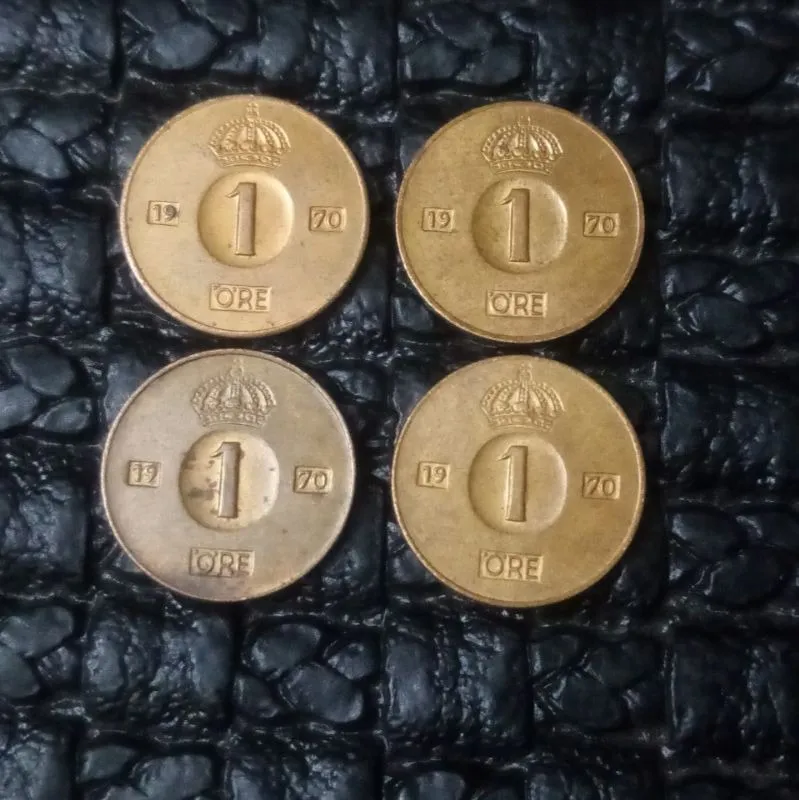 4سکه 1 اوره سوئد 1970