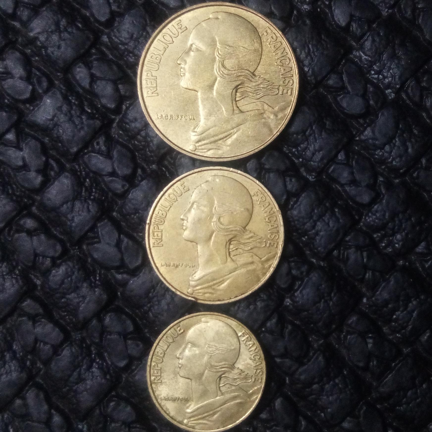 3سکه 20-10-5 سنتیم فرانسه 1992