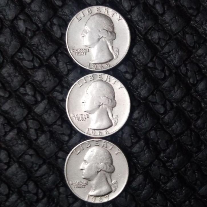 3سکه کوارتر1967-1966- 1965 آمریکا