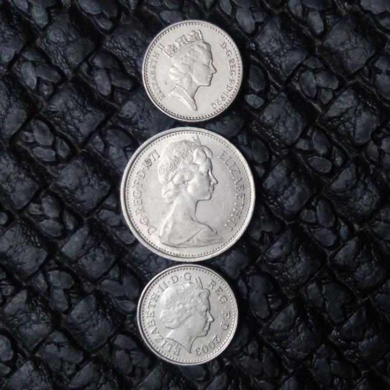 3سکه 5پنس 3چهره متفاوت ملکه