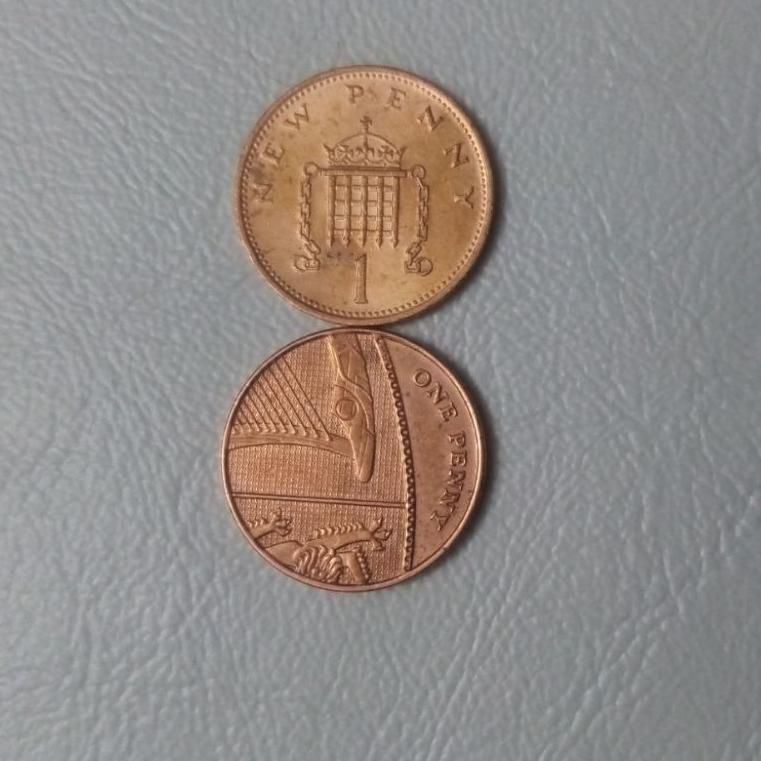 2سکه 1 پنس متفاوت انگلیس
