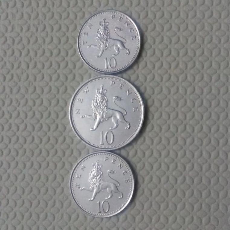 3سکه 10پنس3چهره متفاوت ملکه