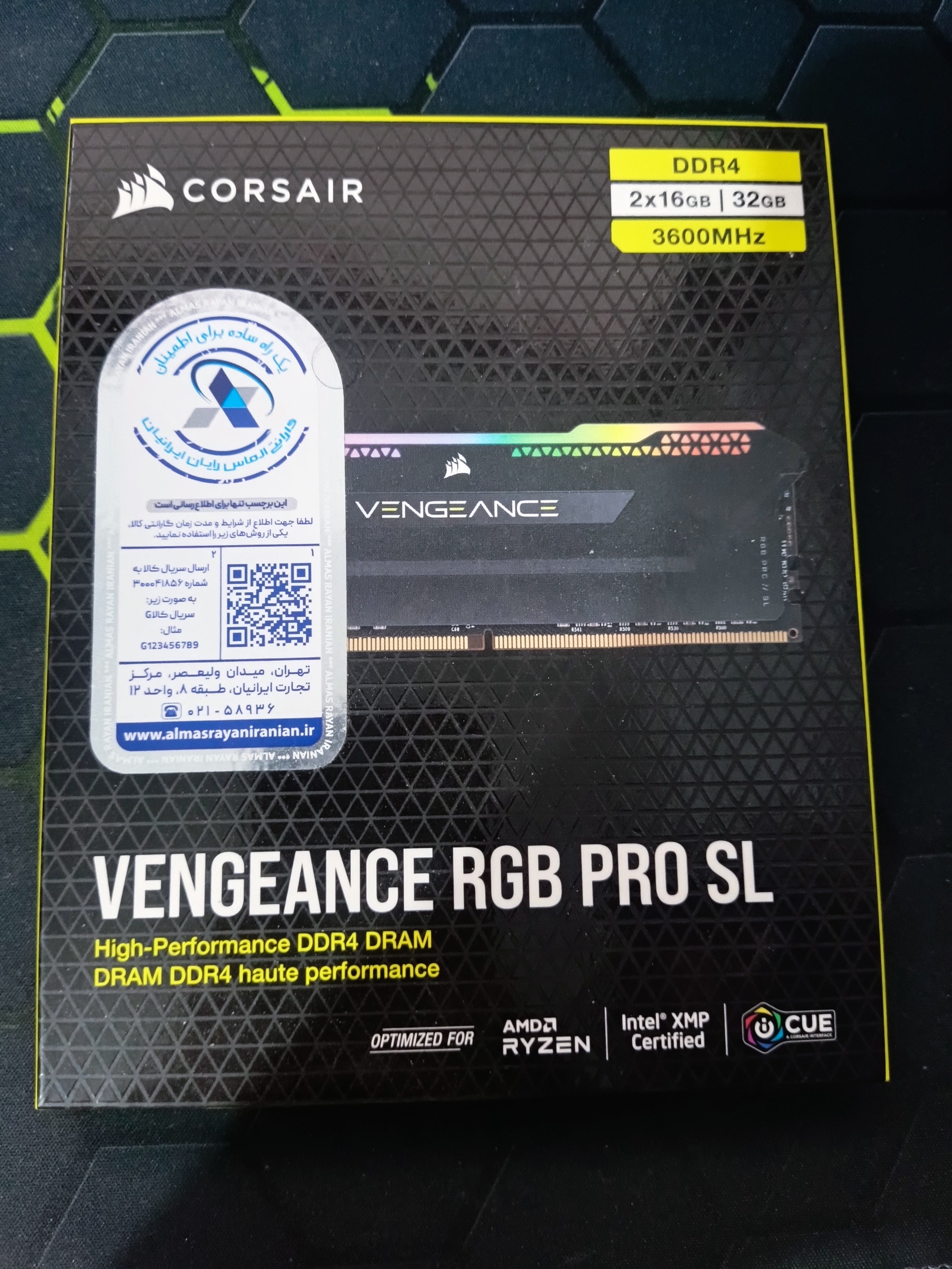 رم 32 3600  گیگ corsair vengance cl18