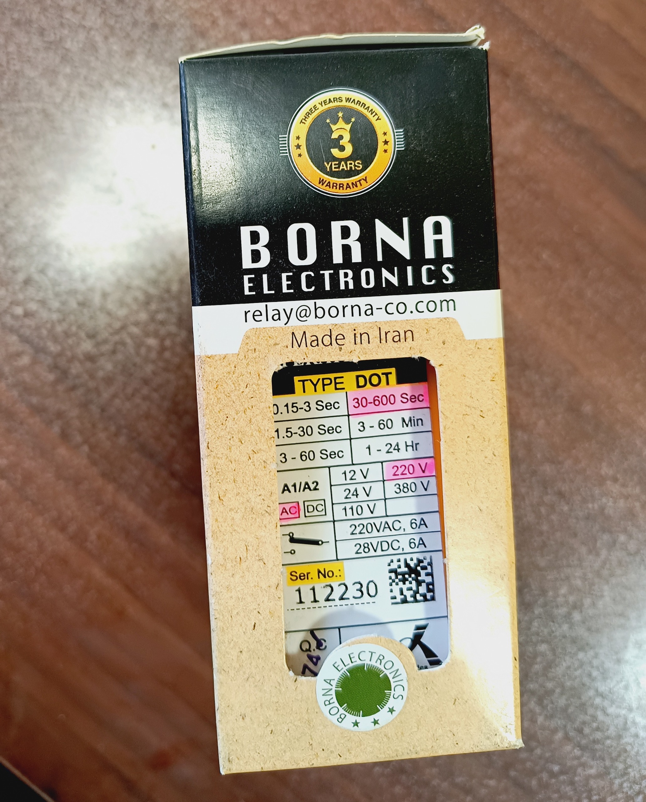 تایمر برنا 30 تا 600 ثانیه
