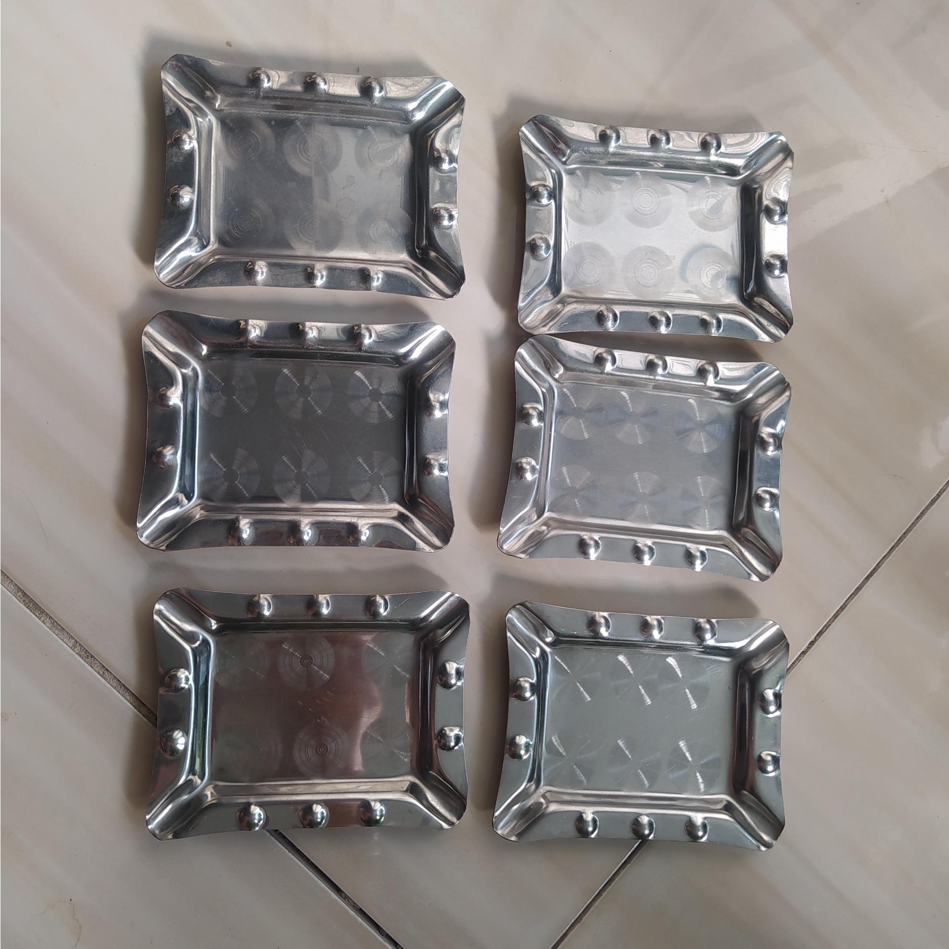 ست 6 عددی زیرسیگاری استیل قدیمی نوستالوژی