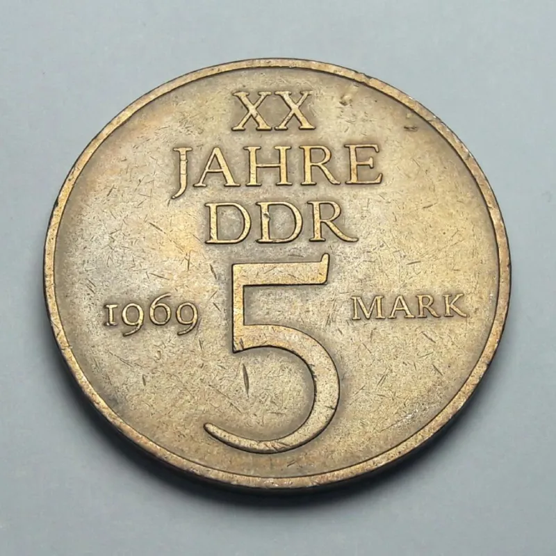 سکه 5 مارک آلمان شرقی 1969