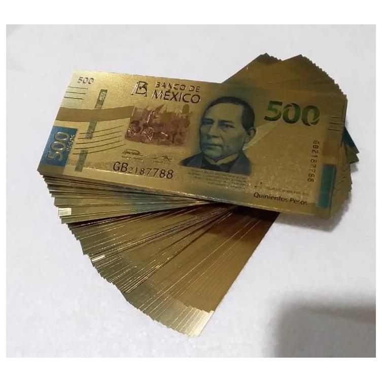 اسکناس فانتزی طلایی 500 پزو مکزیک