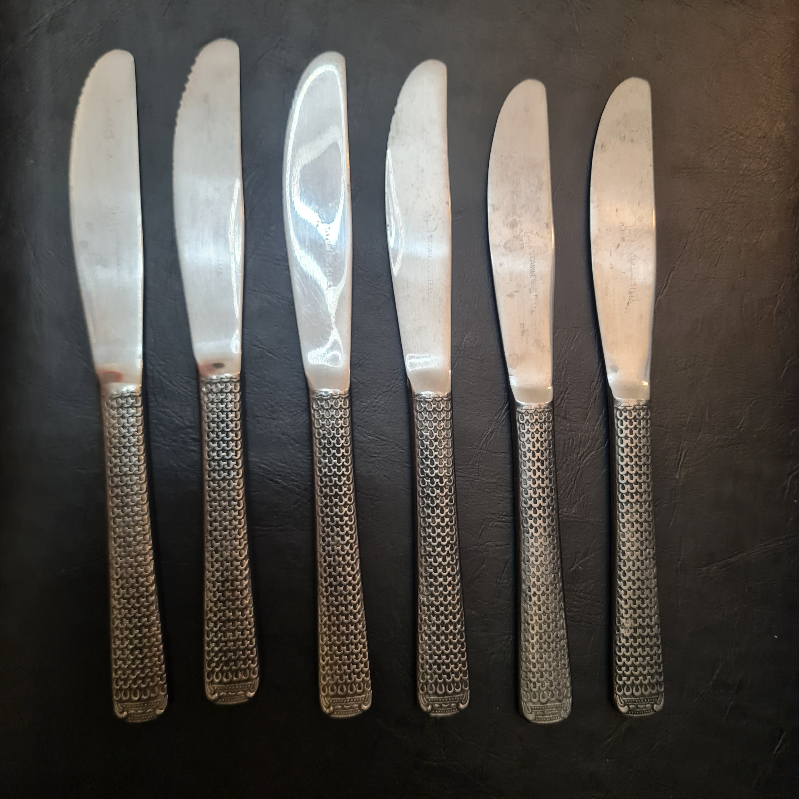 6 عدد کارد استیل زیبای قدیمی