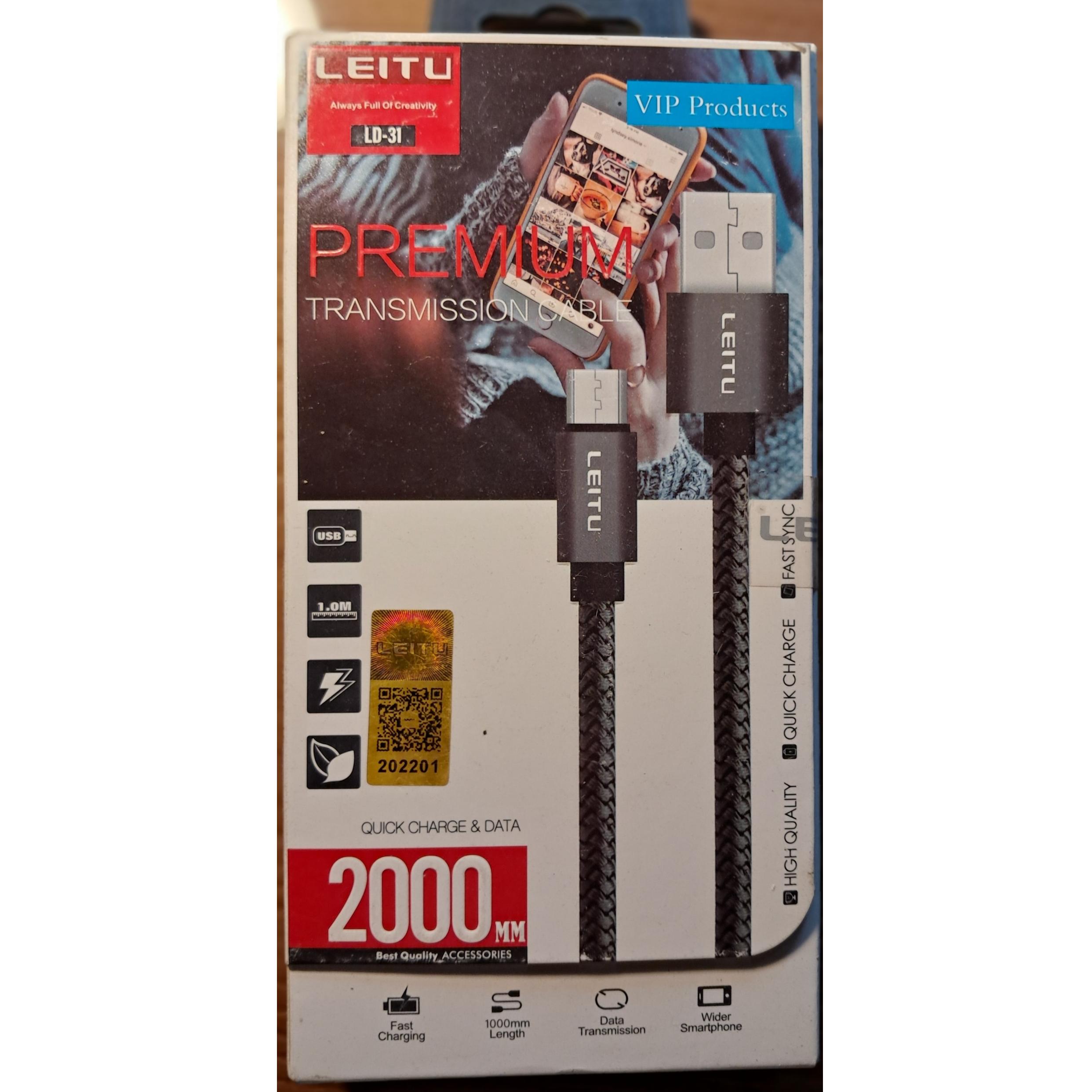 کابل شارژ اندرویدی از برند لتو LEITU