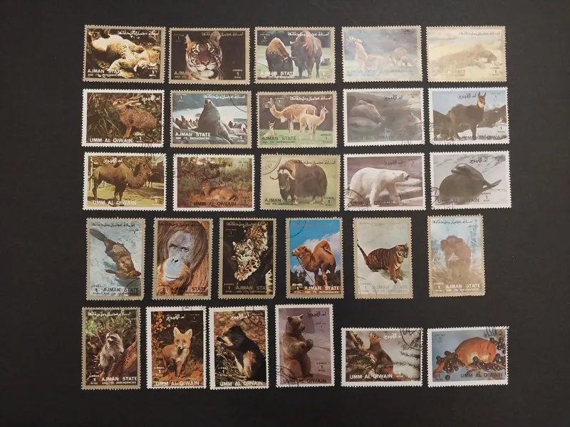 27 تمبر حیوانات باطل خارجی