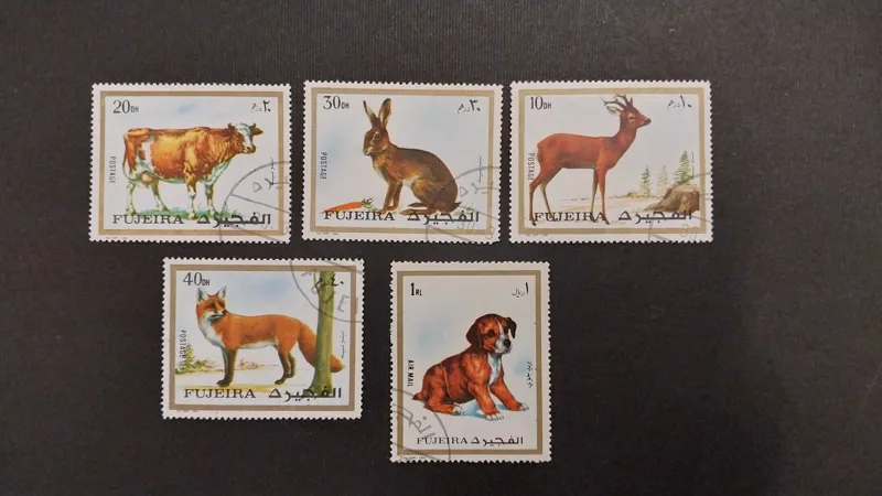 5 تمبر باطل حیوانات خارجی