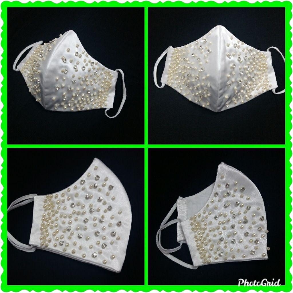 ماسک عروس (کار شده با سنگ و مروارید)