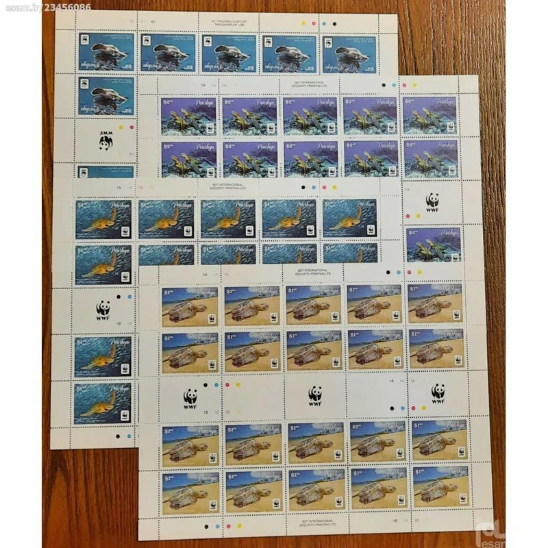 سری کامل (4 ورق ) تمبر wwf چاپ PENRHYN سال 2014