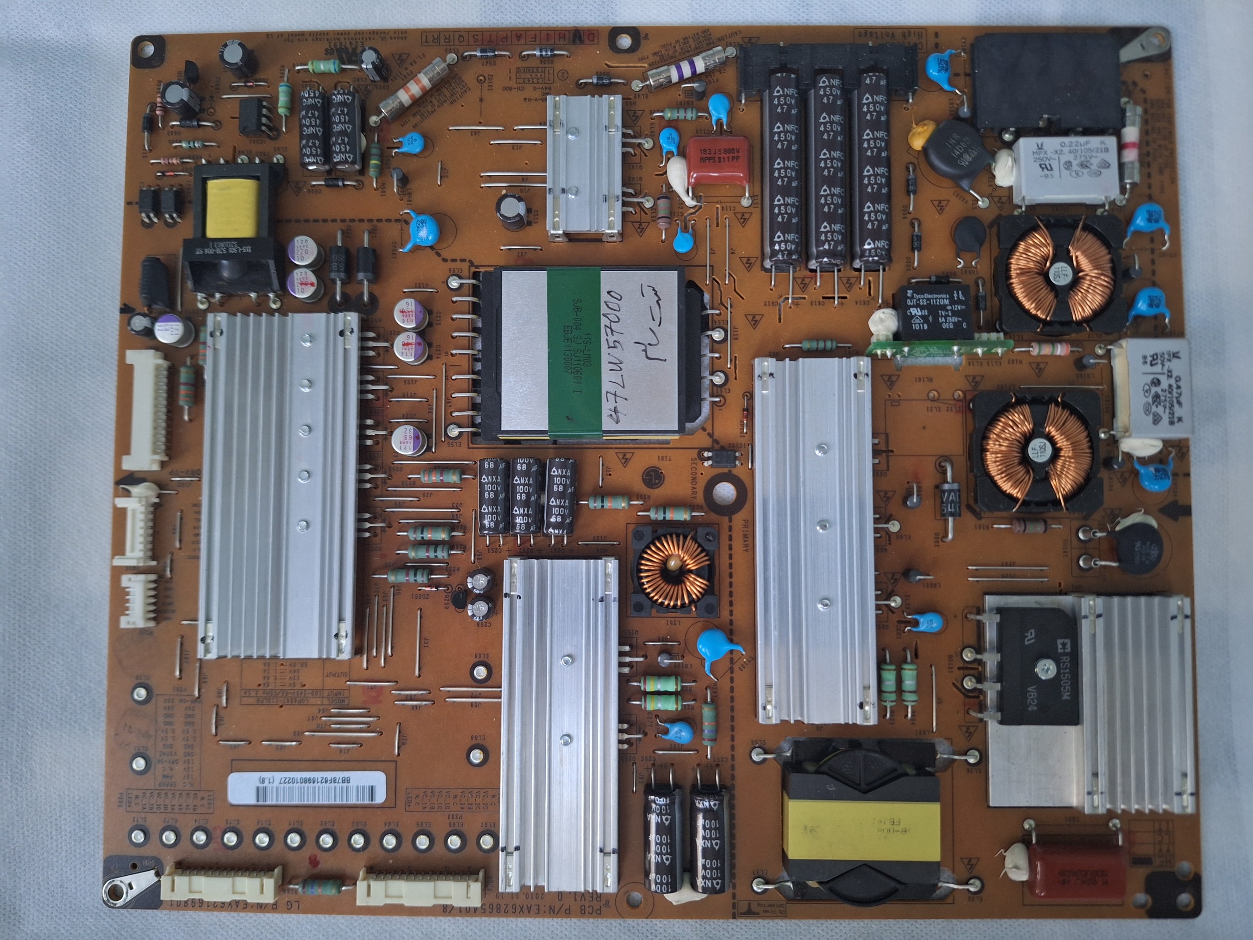 برد پاور تغذیه تلویزیون ال جی 47LW57000
