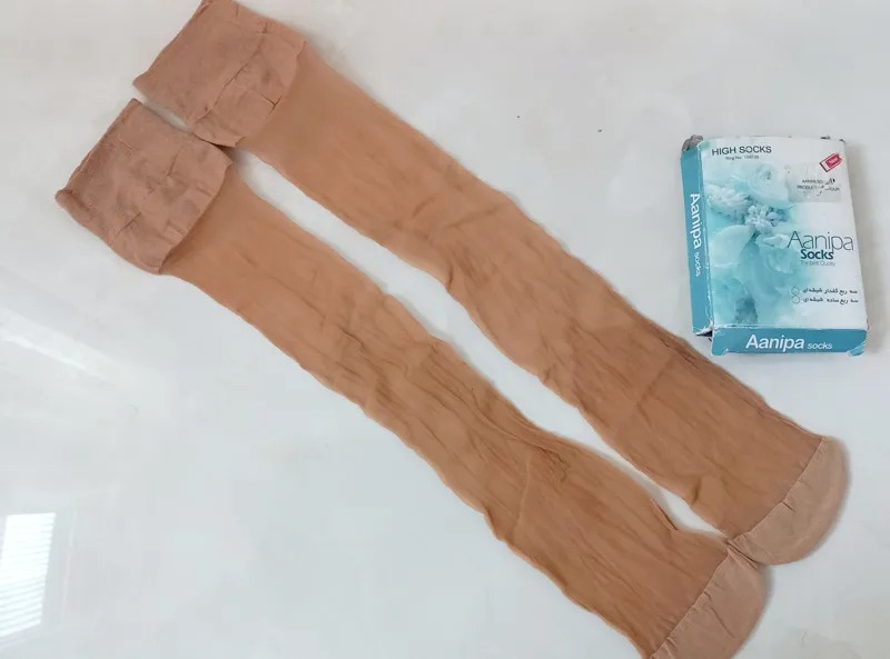 جوراب شیشه سه ربع کف دار