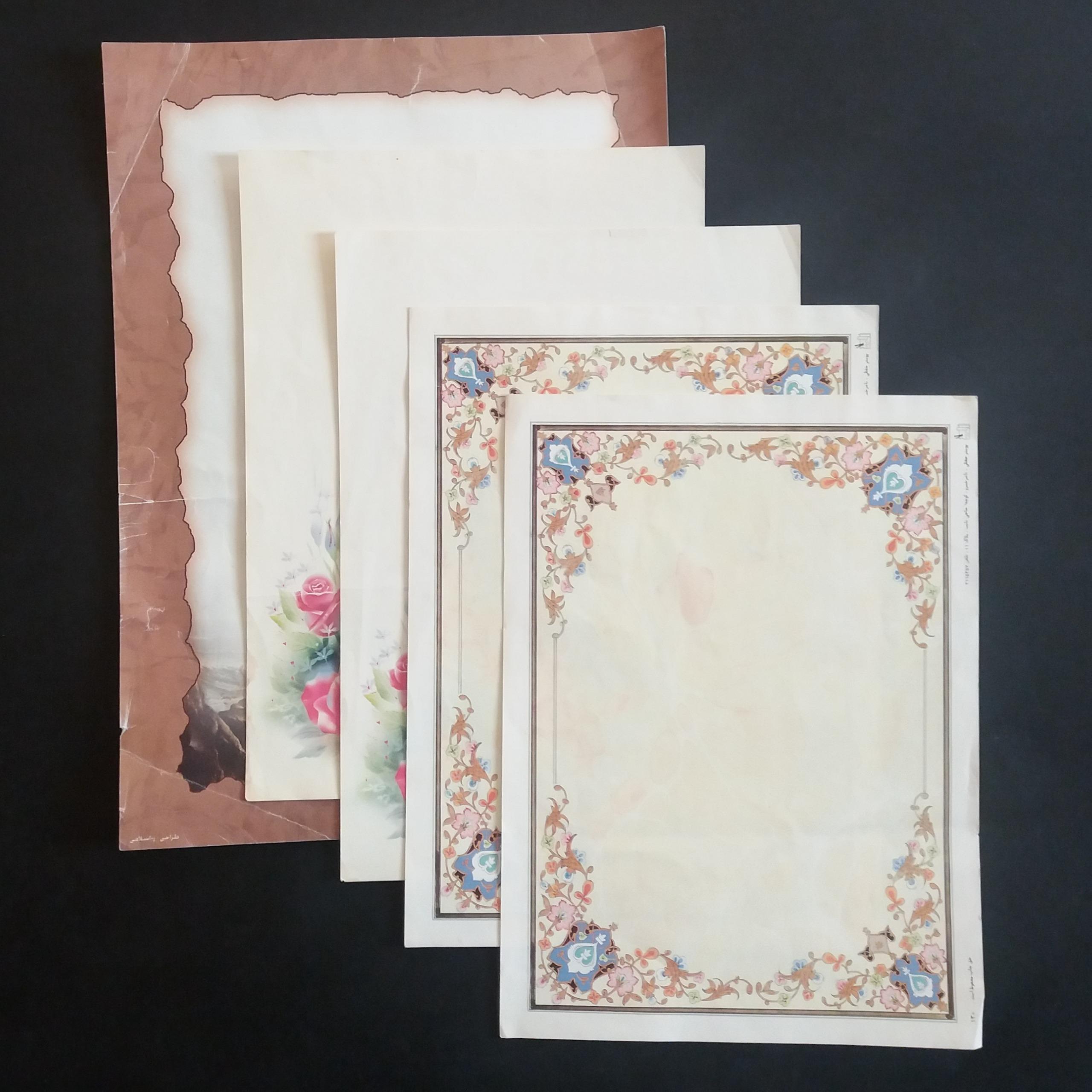 5 کاغذ خوشنویسی قدیمی