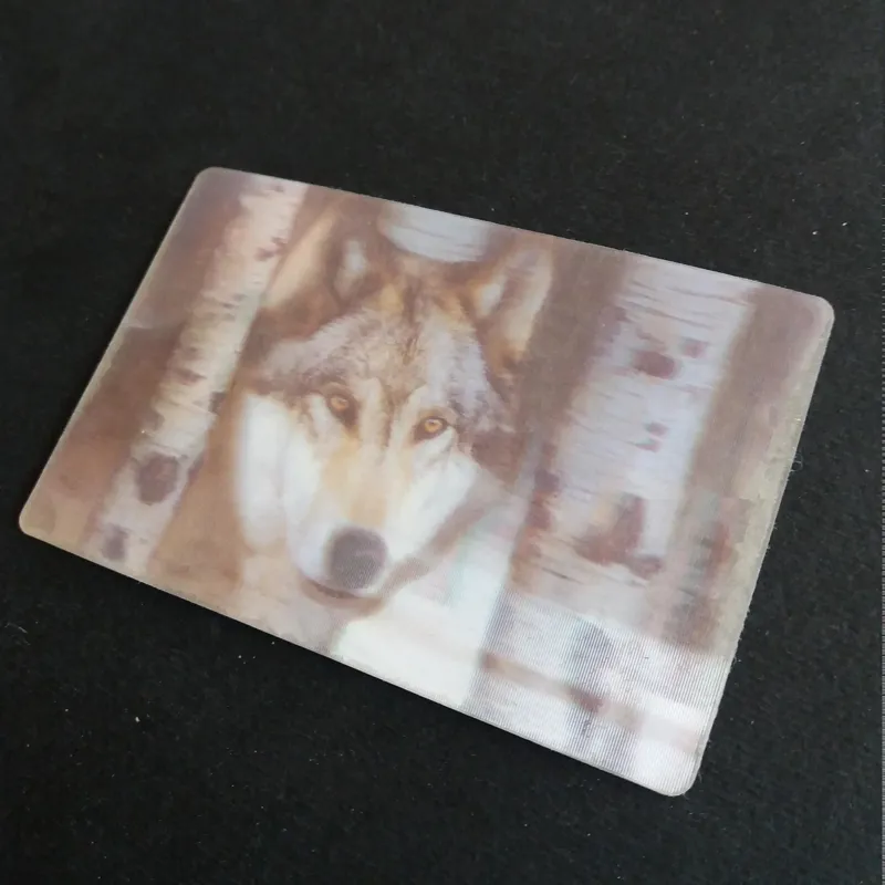 عکس سه بعدی قدیمی (گرگ ها و منظره برفی)