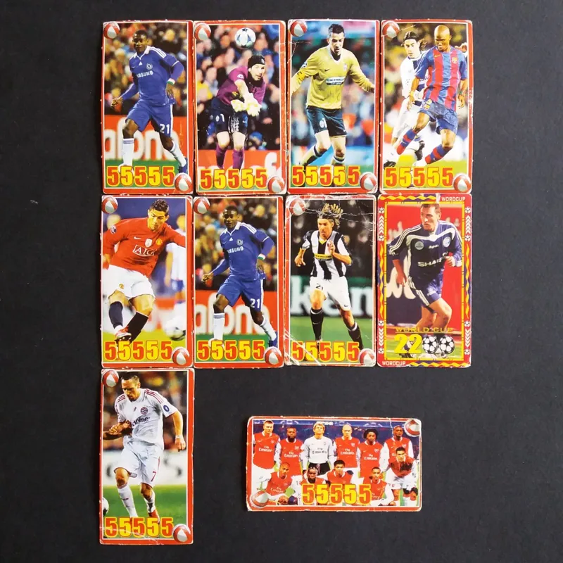 10 کارت بازی فوتبالی قدیمی - سری 55555