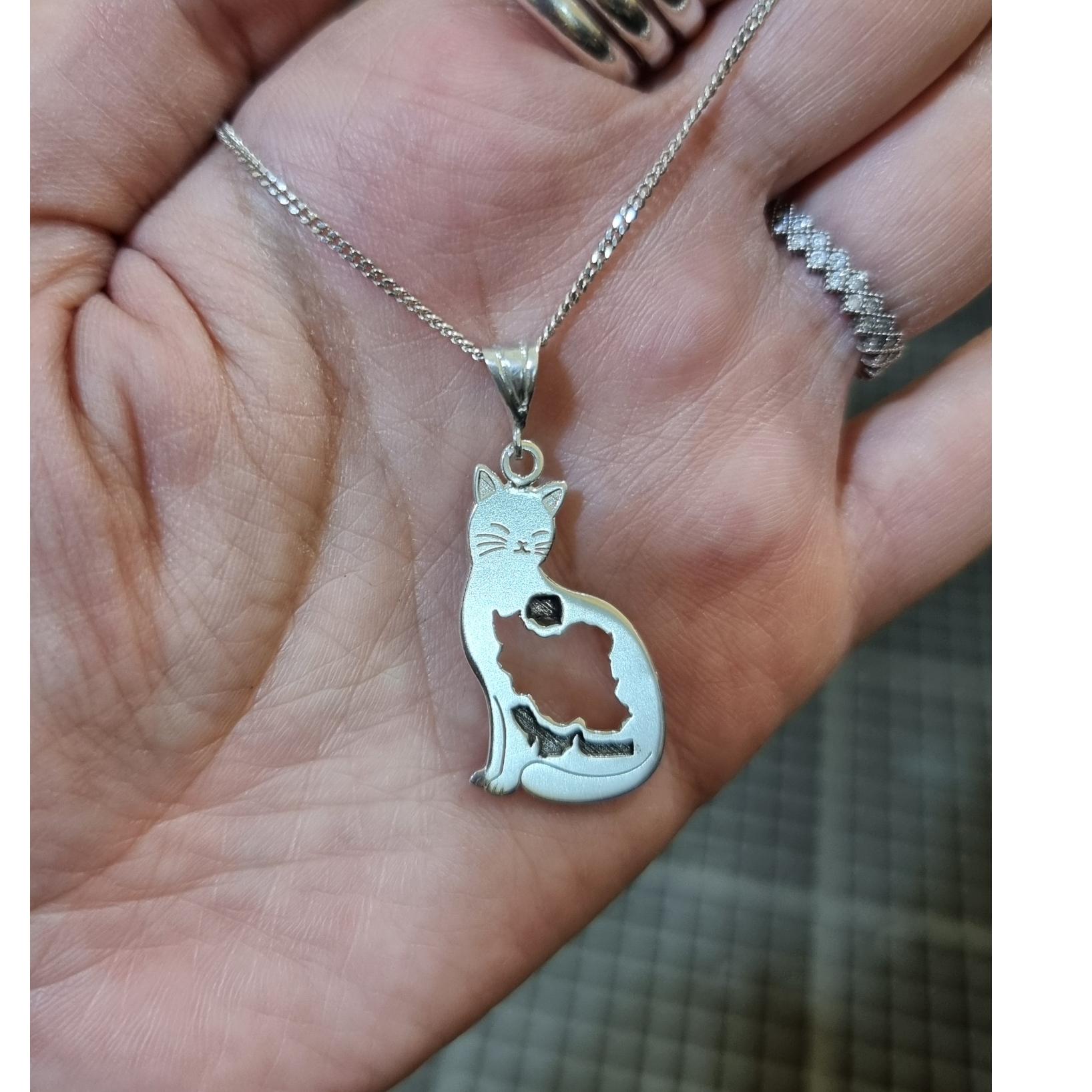 گردنبند نقره گربه ایران