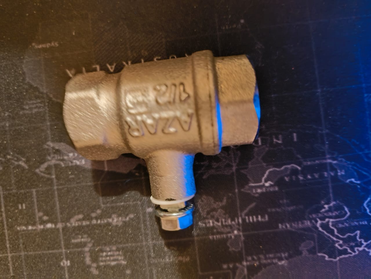 شیر آذر برنجی مدل 116A سایز 1/2 - بدون دسته