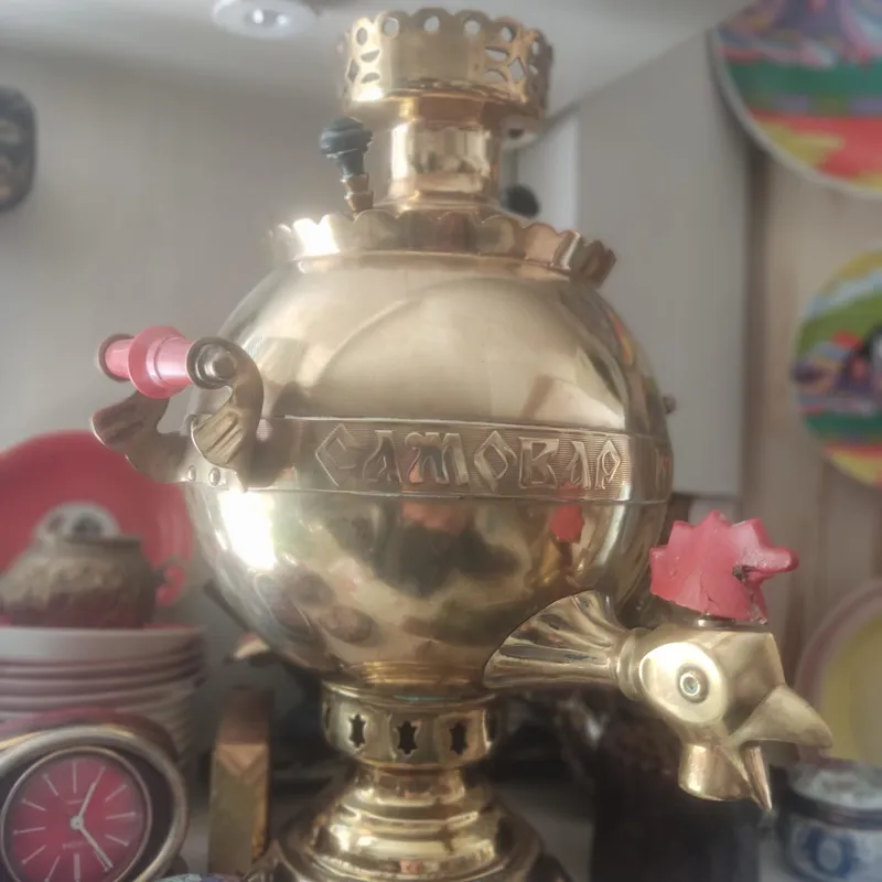 سماور زغالی خروس روسی