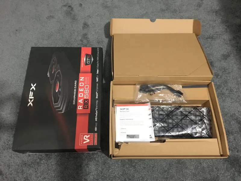 کارتن خالی کارت گرافیک RX580