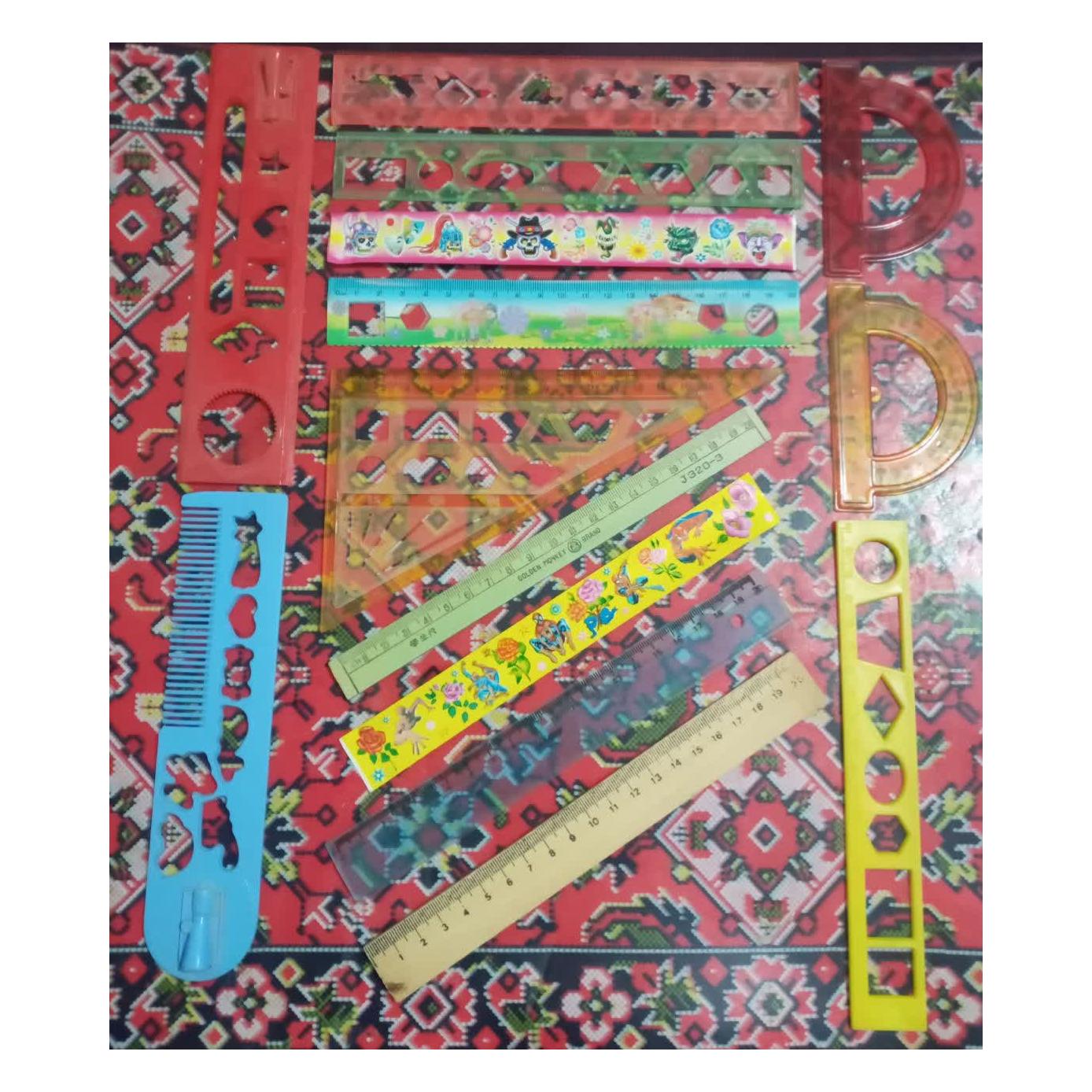 مجموعه خط کش های قدیمی و نوستالژی