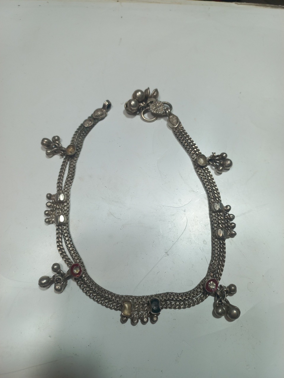 پا بند یا خلخال نقره عیار پایین