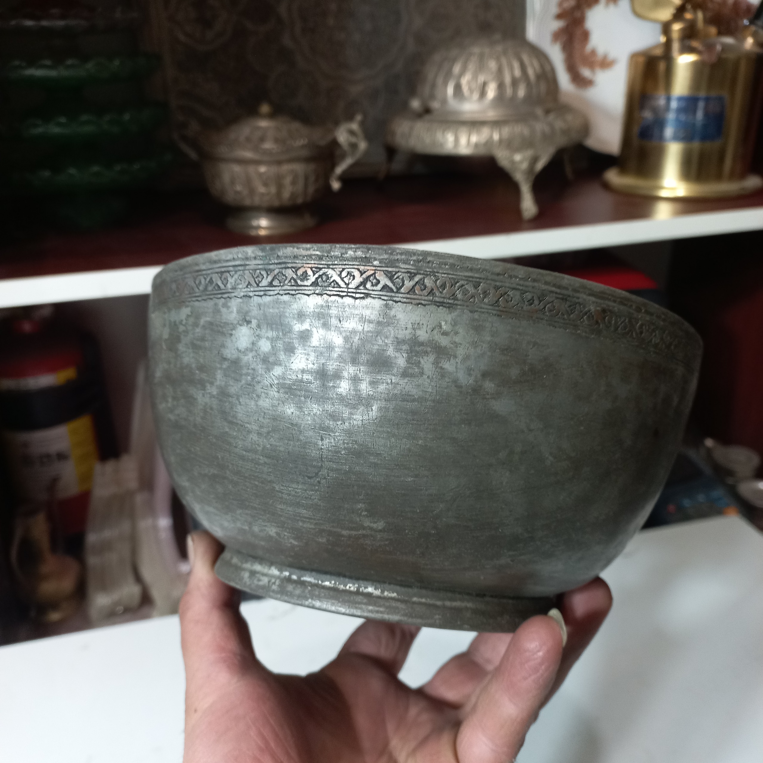 کاسه مسی قاجاری