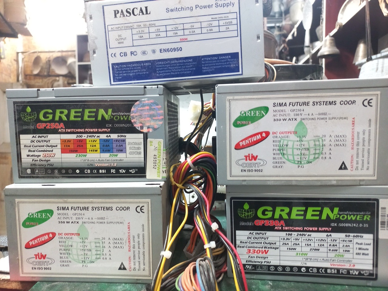 4 عدد پاور گرین و 1 عدد پاور پاسکال