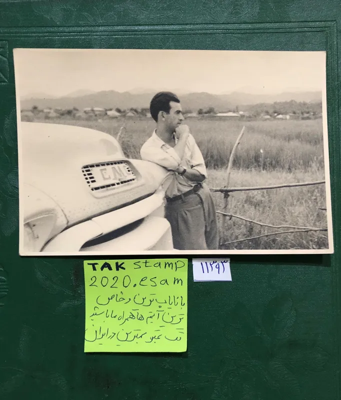 عکس جالب جوان ایرانی در سفر کنار ماشین