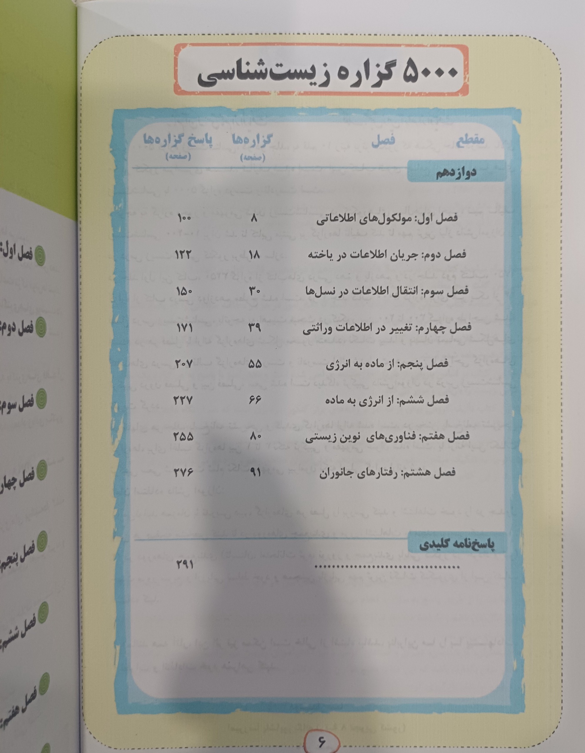 کتاب 5000 گزاره زیست شناسی پایه 12