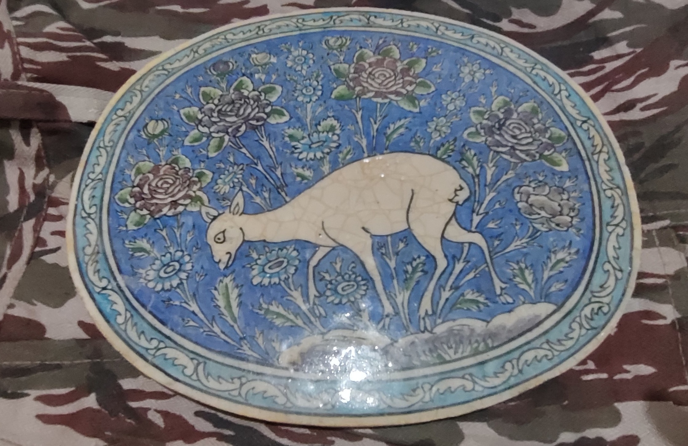 کاشی بیضی دکوری