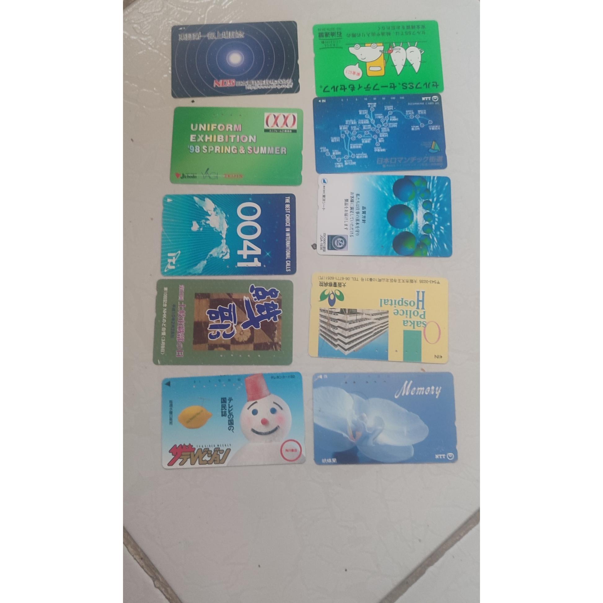 تعداد10 عدد کارت تلفن کلکسیونی ژاپن